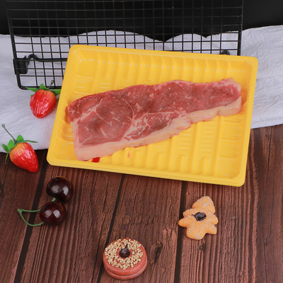 Yellow Hengmaster Plastic Disposable Vegetable Tray For Meat Seafood